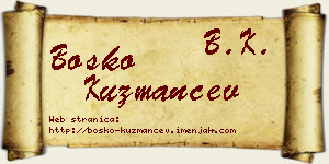 Boško Kuzmančev vizit kartica